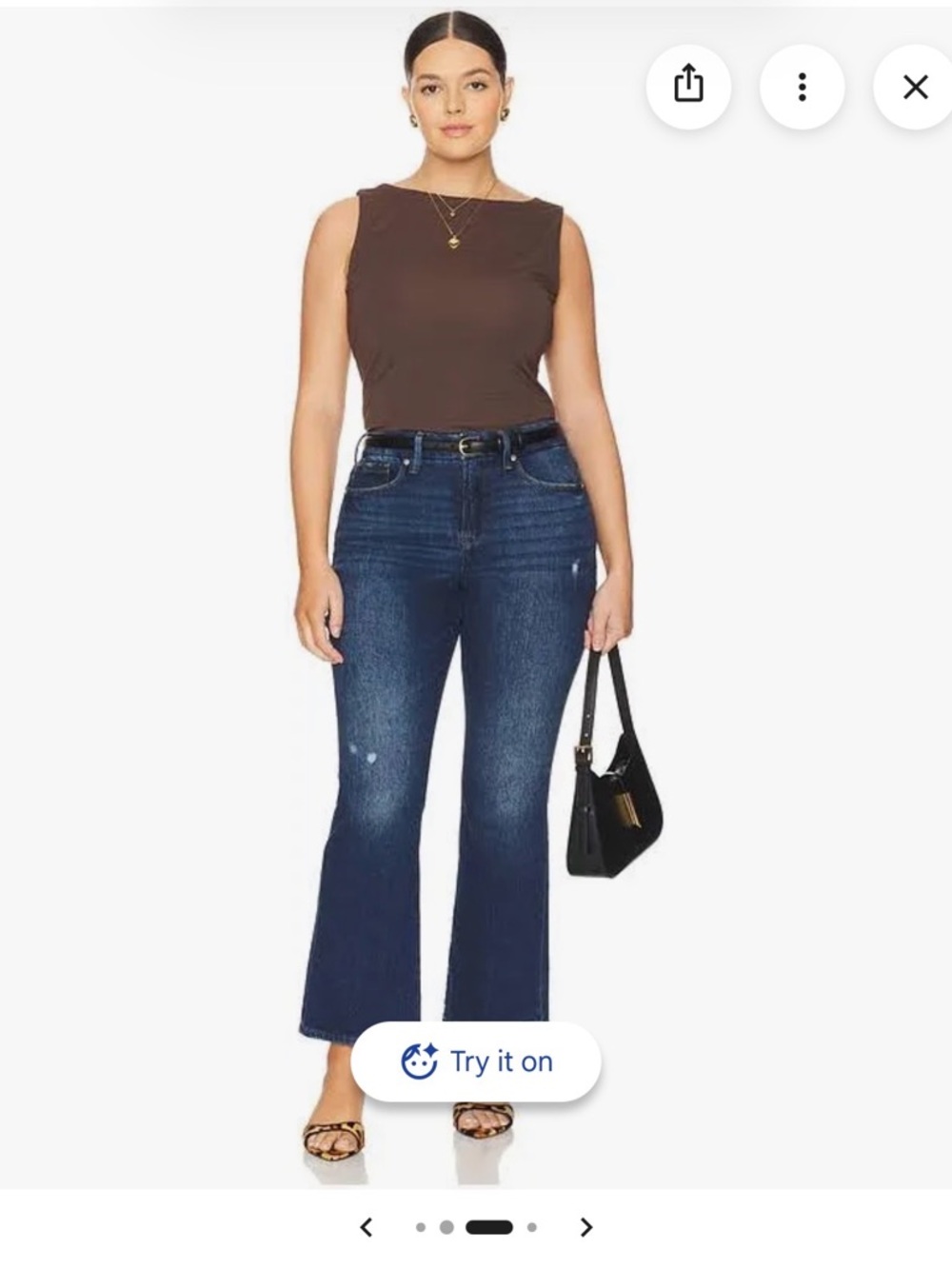 Good American Women's Dark Indigo Boot Cut Jeans 6P